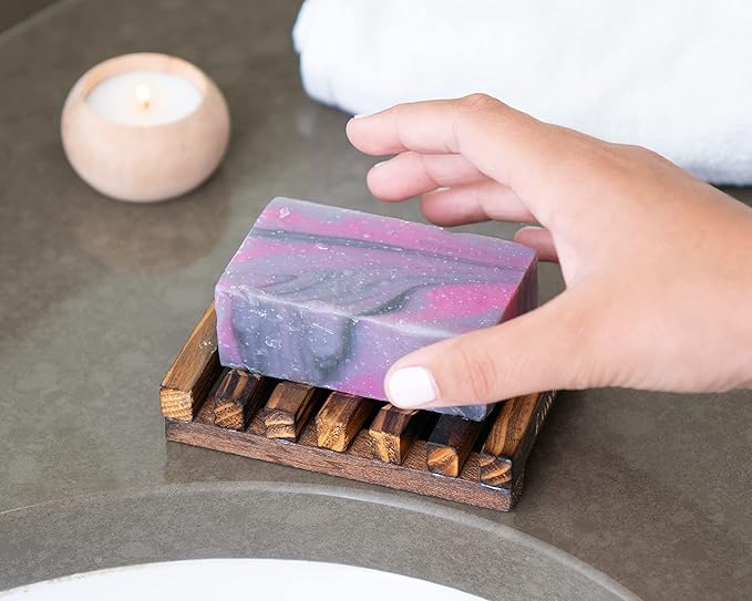 July Birthstone Ruby 3 Piece Gift Set All Natural Bar Soap, Bath Bomb, Shower Steamer Made in USA Palm Oil Free