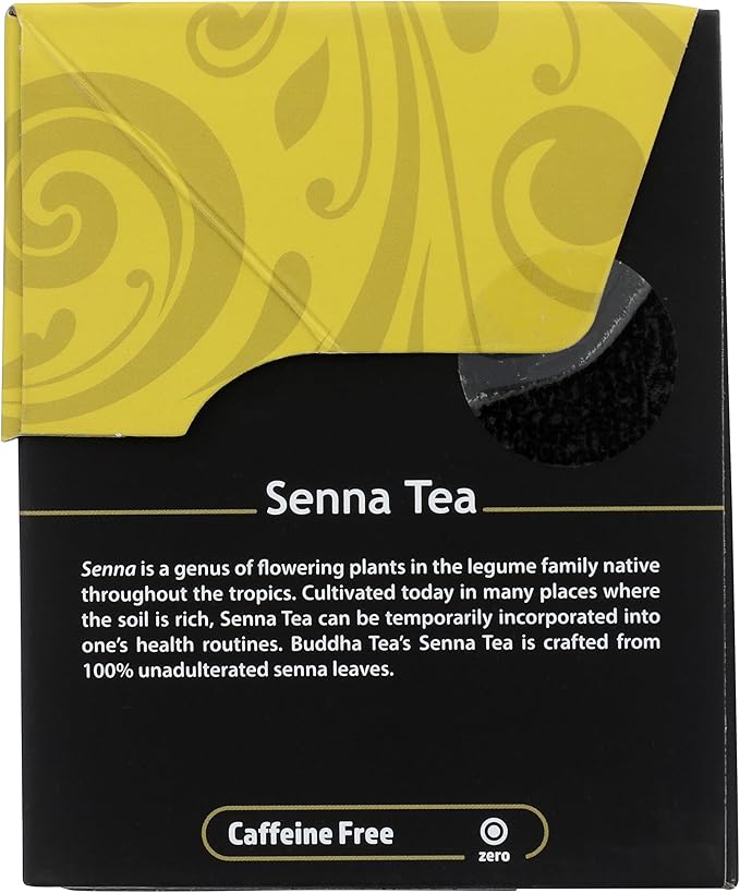 Buddha Teas - Organic Senna Tea - Herbal Tea - For Health & Wellbeing - With Vitamins, Minerals & Antioxidants - Clean Ingredients - Caffeine Free - OU Kosher - 18 Tea Bags (Pack of 1)