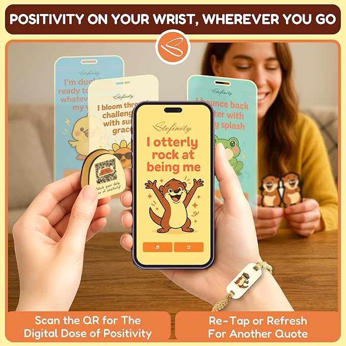 Positive Otter Gifts For Otter Lovers - Daily Affirmation Cards For Women Friend, Emotional Support Coworker Birthday Gift For Men, Mental Health Encouragement Inspirational Teen Girl Gifts