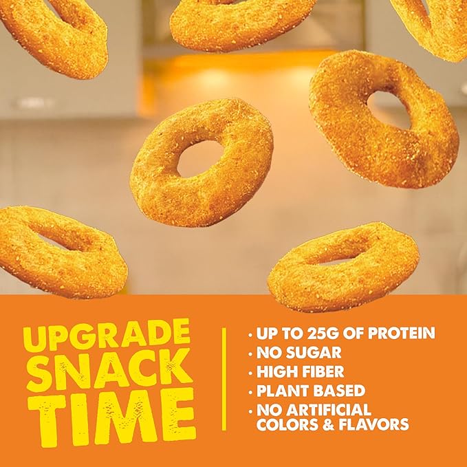 Crisp Power High Protein Pretzel Crisps - 6 Pack x 1.75 oz Crunchy & Flavorful Plant-Based Snack. No Sugar, 28g Protein Per Pack in 3 Savory Flavors, Vegan, Keto Friendly, Non-GMO, Kosher Non-Dairy (1.75 Ounce (Pack of 6), Cheddar)