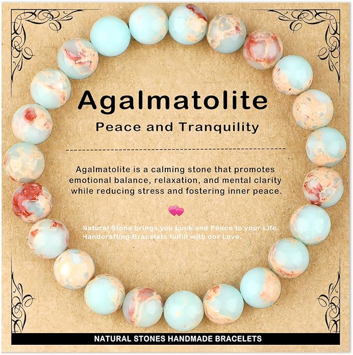 AD Beads 4mm6mm8mm10mm Handmade Bracelet - Natural Gemstone for Peace and Tranquility - Meditation, Yoga, Healing and Energy Gift for Unisex