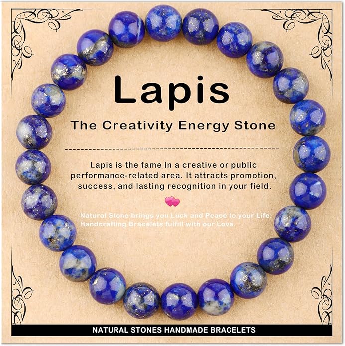 AD Beads 4mm6mm8mm10mm Handmade Bracelet - Natural Gemstone for Peace and Tranquility - Meditation, Yoga, Healing and Energy Gift for Unisex