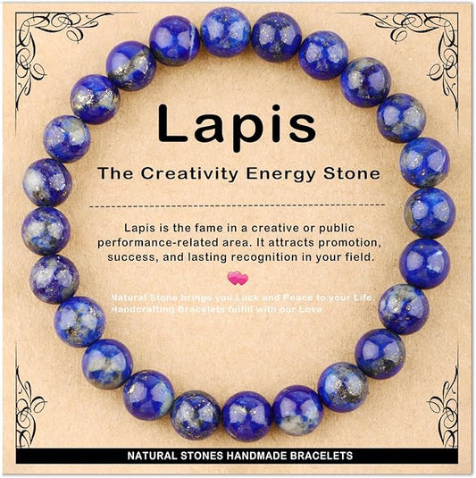 AD Beads 4mm6mm8mm10mm Handmade Bracelet - Natural Gemstone for Peace and Tranquility - Meditation, Yoga, Healing and Energy Gift for Unisex