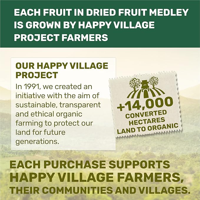 Happy Village Organic Soft Dried Plums 21 OZ (3 Packs of 7 OZ) – Soft & Juicy Prunes with No Refined Sugar, Organic, Non-GMO, Kosher, Gluten-Free