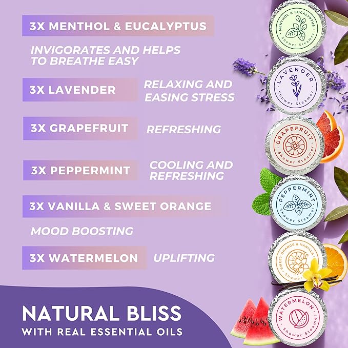 Cleverfy Shower Steamers Aromatherapy – Stocking Stuffers for Women, Teens and Wife – Christmas Gifts for Women and Teen Girls – White Elephant Gifts for Adults – 18 Tablets