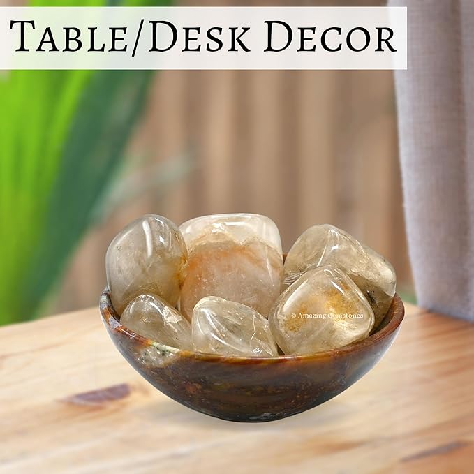 Amazing Gemstone Citrine Crystals and Healing Stones Tumbled - 1000+ Carats Citrine Stone Gem Stones, Natural Healing Stones for Energy Balance, Stress Relief - Premium Polished Gems Rocks