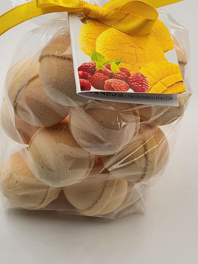 Spa Pure 14 Bath Bomb Fizzies with Shea Butter, Ultra Moisturizing, Great for Dry Skin, All Skin Types (14 Count) Pack of 1 (Mango Sorbet)