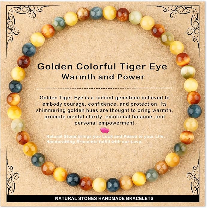 AD Beads 4mm6mm8mm10mm Handmade Bracelet - Natural Gemstone for Peace and Tranquility - Meditation, Yoga, Healing and Energy Gift for Unisex