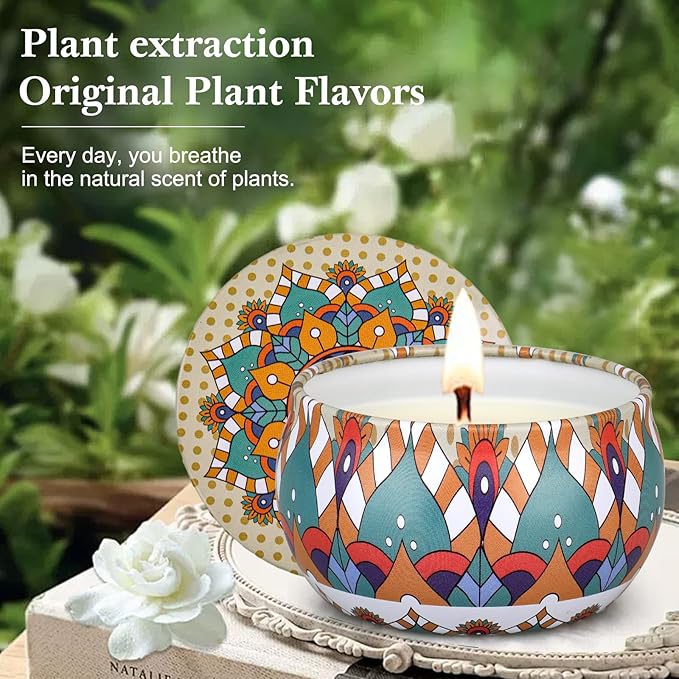 Scented Candles Gift Set, 12 Pack Candles for Home Scented, 21.12 oz Long Lasting Soy Wax Aromatherapy Candle Set with Gift Box, Birthday Gifts for Women