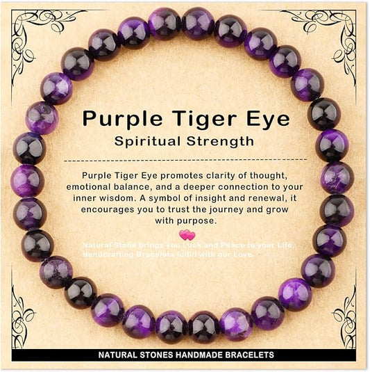 AD Beads 4mm6mm8mm10mm Handmade Bracelet - Natural Gemstone for Peace and Tranquility - Meditation, Yoga, Healing and Energy Gift for Unisex