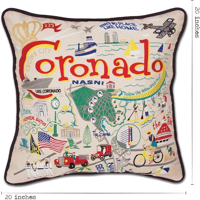 Catstudio Coronado Embroidered Decorative Throw Pillow
