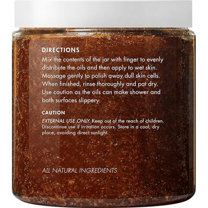 MAJESTIC PURE Brown Sugar Body Scrub for Cellulite and Exfoliation - Natural Body Scrub - Reduces The Appearances of Cellulite, Stretch Marks, Acne, and Varicose Veins, 10 Ounces