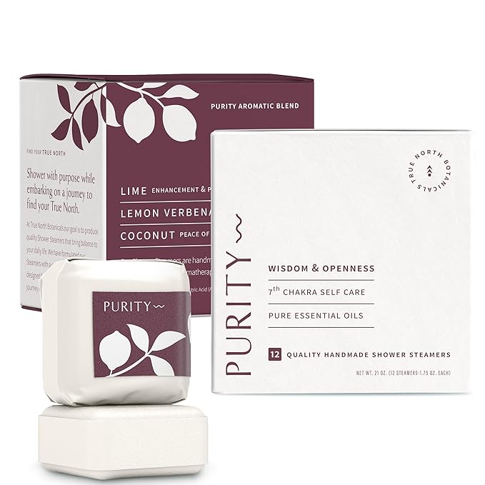 Large Shower Steamers (12 Pack-1.75oz Each) Chakra Aromatherapy Optimism & Self-Esteem-Ideal Men/Women/Teens Christmas & Birthdays (7th Chakra - Verbana, Coconut, & Lime)