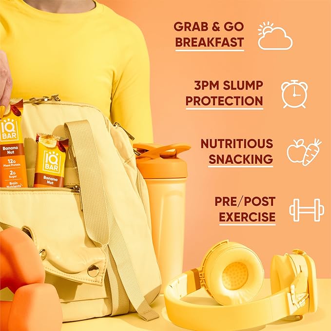 IQBAR Brain and Body Plant Protein Bars - Chocolate Lovers Variety - 12-Count - Keto, Vegan, Low Carb, High Fiber, Gluten Free, Dairy Free, Low Sugar Snack with Lion's Mane and MCTs for Focus, Energy, Meal Replacement