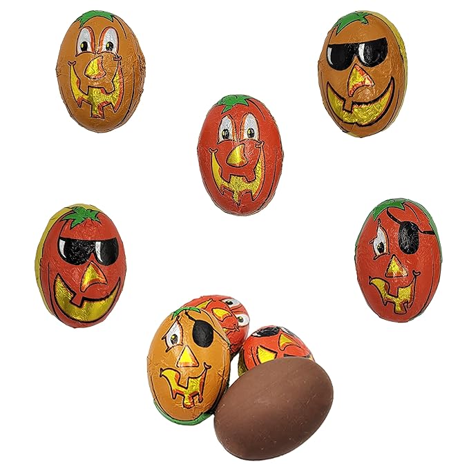 Fruidles Halloween Pumpkin Pals, Trick-Or-Treat Party Bag Fillers, Individually Wrapped in Multi-color Pumpkin Face Design Foils, Kosher Certified, Box (1 Pound)