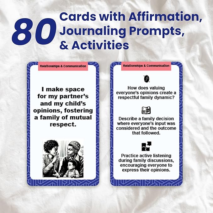 Daily Affirmation Cards for Men, Fathers Day Husband & Dad Motivational Mindfulness Gifts - Self Care, Stress Relief & Mental Health Therapy, Positive Inspirational Birthday Gift for Man, 80 Card Deck