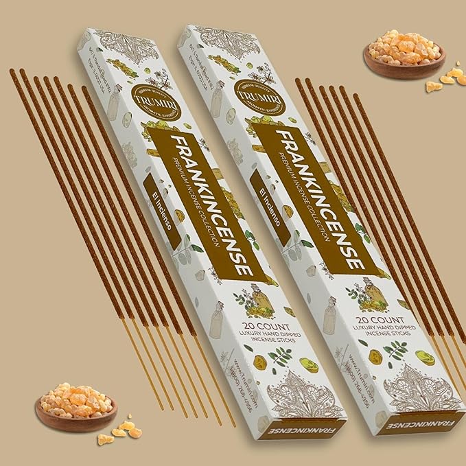 Frankincense Incense Sticks - Incienso de Iglesia - Total 120 Insence-Sticks - 6 Packs of 20 Insense - for Catholic Church Prayer - Inscents - Natural Non Toxic Ingredients - Incents - Incence