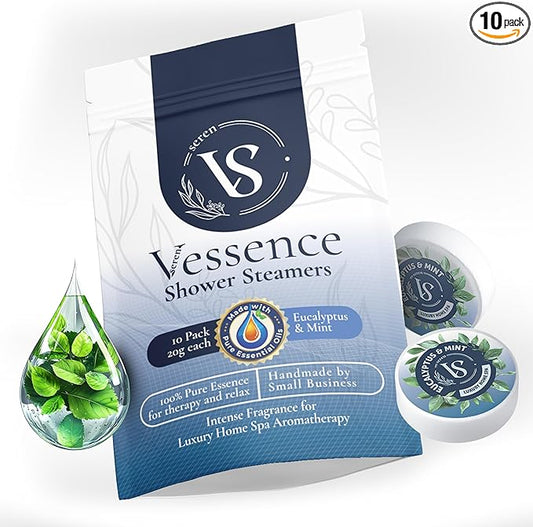 Shower Steamers Aromatherapy, 10Pack - 20g Each, Eucalyptus for Shower Steamer, Shower Bombs Aromatherapy, Self Care Gifts, Mothers Day Gift, Shower Steamers for Women and Men Sinus Relief