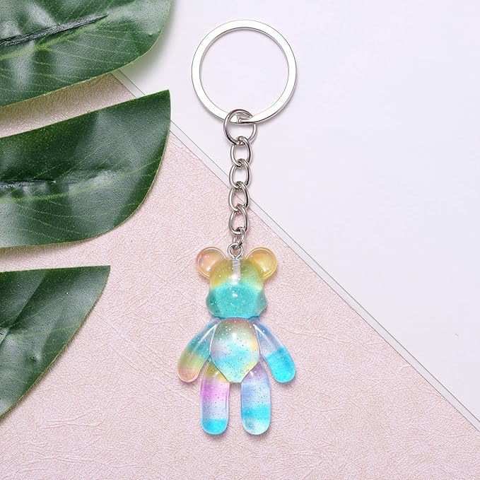 Pocket Bear Hug, Anxiety Relief Gifts for Women Men, Mental Health Positivity Gifts for Anxious Friend, Thinking of You Gift, Comforting Gift for Son Daughter Back to School, Rainbow Blue