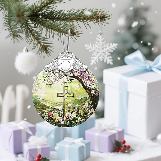 Christian Cross Christmas Ornaments: Christmas Tree Ornaments, Holiday Decor for Christians, Christian Faith Home Decor, Stocking Stuffers, Cross Gifts, Religious Gifts & Gift Ideas, Xmas Gift