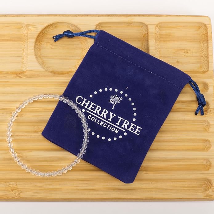 Cherry Tree Collection - Small, Medium, Large Sizes - Gemstone Beaded Bracelets For Women and Men - 4mm Round Beads