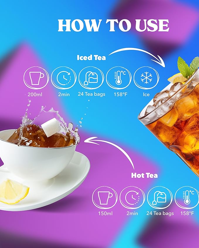 LOVARE Set of 4 Assorted Tea Bags Variety Pack 48 g - Made in Ukraine - 24 Black, Green Tea Sampler Bags x 2 g - Tea Bags Individually Wrapped - Assorted Tea Variety Pack Blends - Gift Box Assortment