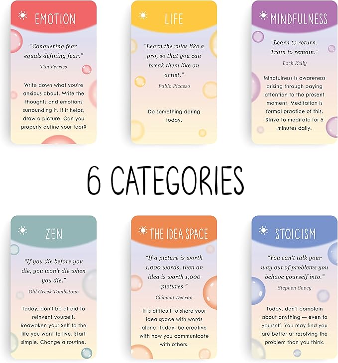 BEST 100 Mindful Prompts for Self Care & Stress Relief | Cards to Reduce Anxiety & Increase Relaxation | Perfect Mindfulness Gift | Beyond Positive Affirmations | Meditations For Kids, Teens, & Adults