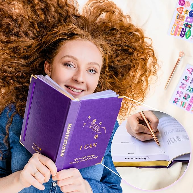 60-Day Transformative Manifestation Journal Set, Daily Affirmation and Gratitude Journal, Self Care, Five Minute Journal Sections, Vision Board Features, Perfect For Manifesting Your Dream