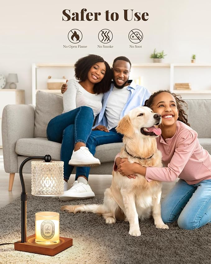 Candle Warmer Lamp with Timer Dimmer Adjustable Height, Birthday Housewarming New Home Decor Gifts for Women, Electric Wax Warmer for Jar Candles