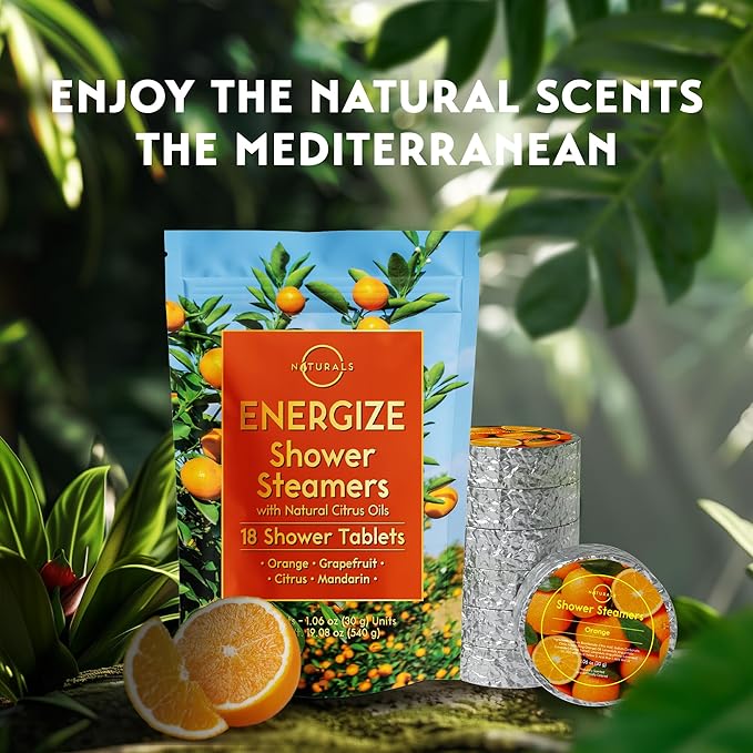 Shower Steamers Aromatherapy - Birthday Gifts for Women - Shower Bombs Aromatherapy, Spa Day Essentials, Relaxation Spa Gifts - Self Care Unique Gifts for Women and Men (Citrus 18 Count)