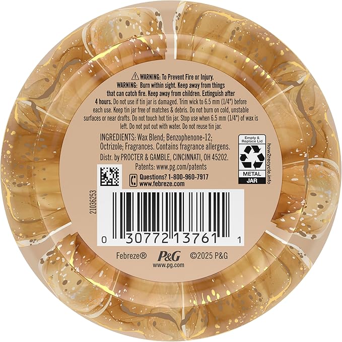 Febreze Scented Candle, Soothe & Restore Scent, 11 oz 4 Wick Candle, Single Pack