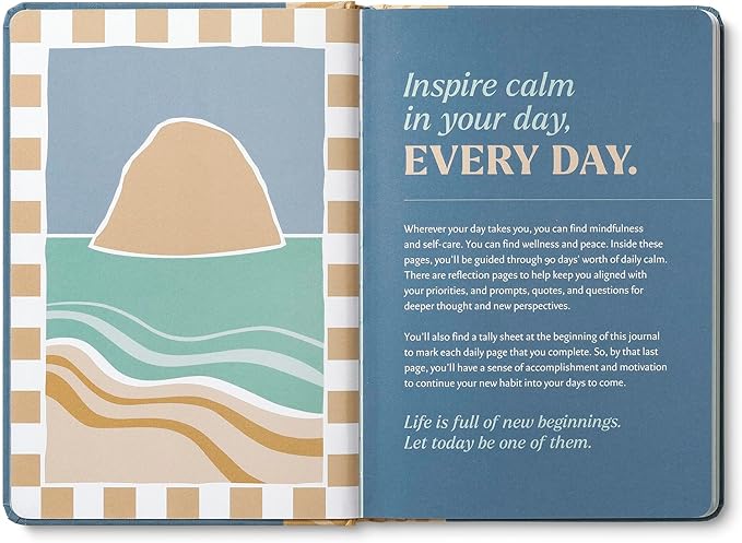 Compendium – Calm Every Day Guided Journal: A Daily Practice for Self-Care and Mindfulness – A 5-Minute a Day Personal Growth Notebook – An Inspiring Daily Journal for Forming New Habits