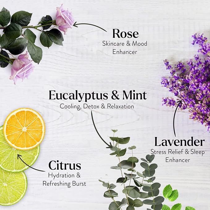 Miracle Made Variety Pack Aromatherapy Shower Steamers – Essential Oil Shower Bombs for Relaxation, Nasal Relief & Daily Self-Care – 6 Shower Melt Tablets with Dried Flowers