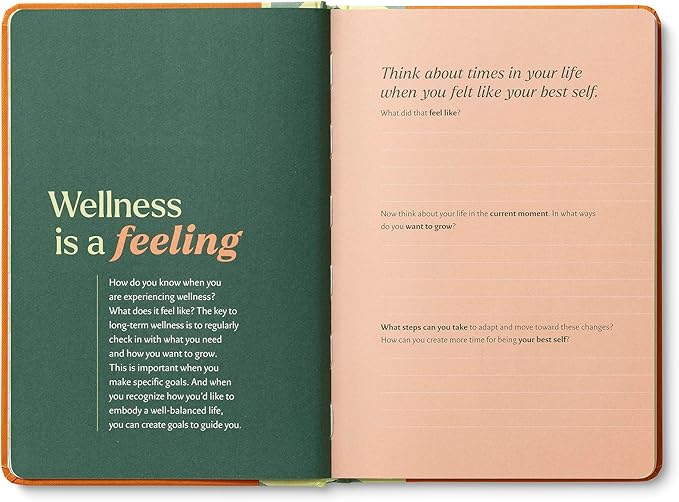 Compendium – Wellness Every Day Guided Journal: A Daily Practice for Personal Growth and Balance – A 5-Minute a Day Wellness Notebook – An Inspiring Daily Journal for Forming New Habits