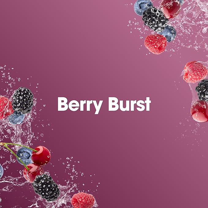 Optimum Nutrition Amino Energy Sparkling Hydration Drink, Electrolytes, Caffeine, Amino Acids, BCAAs, Sugar Free, Berry Burst, 12 Fl Oz, 12 Pack