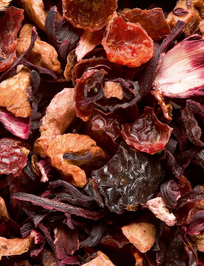 Dammann Freres Sachets, Carcadet Nuit d'été Tea Bags, Premium Gourmet French Hibiscus and Berry Herbal Tea, Individually Wrapped, 24 Count (Single Pack)