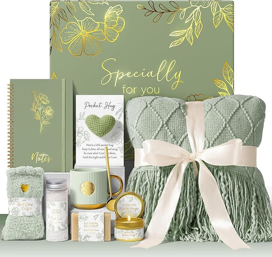 Self Care Gifts for Women Get Well Soon Gift Baskets, Unique Birthday Gifts for Women Spa Care Package, Sympathy Inspirational Thinking of You Gift Set for Mom Her Sister Best Friend Wife Girlfriend