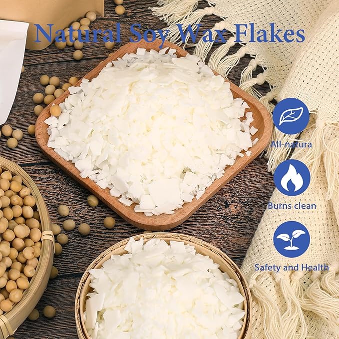 SAEUYVB Candle Making Kit Supplies, Natural Candle Wax for Candle Making - Soy Wax DIYCandle Making for Adults, Including 5lbs Soy Wax Flakes, Pouring Pot, Start Candle Kit for Adults, Beginners