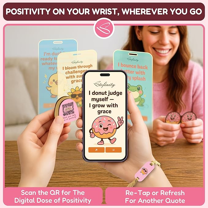 Emotional Support Donut Jar - Funny Affirmation Cards For Teen Girl Gifts Trendy Stuff, Cute Teachers Back To School Gifts, Motivational Cards Mini Christmas Gift For Coworker, Friend