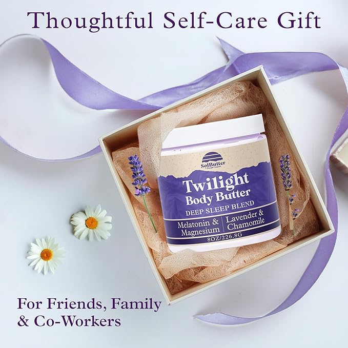 PURPLE CANYON Twilight Deep Sleep Whipped Body Butter 8oz | Lavender Night Cream | Body Lotion for Skin