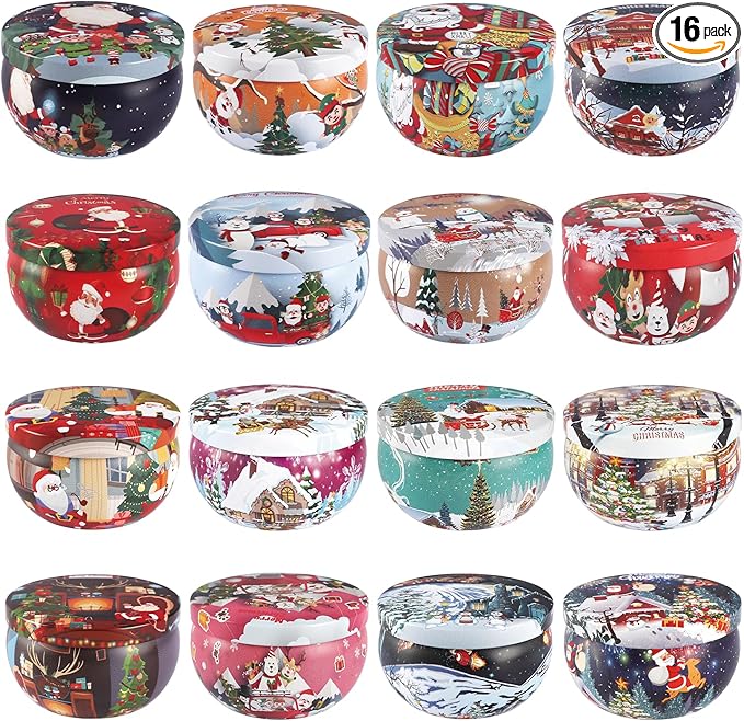 16Pack Christmas Scented Candles Gift- Aromatherapy Candle-Soy Wax-Long Lasting Burn time, Christmas Thanksgiving Gifts for Women,Home Decor