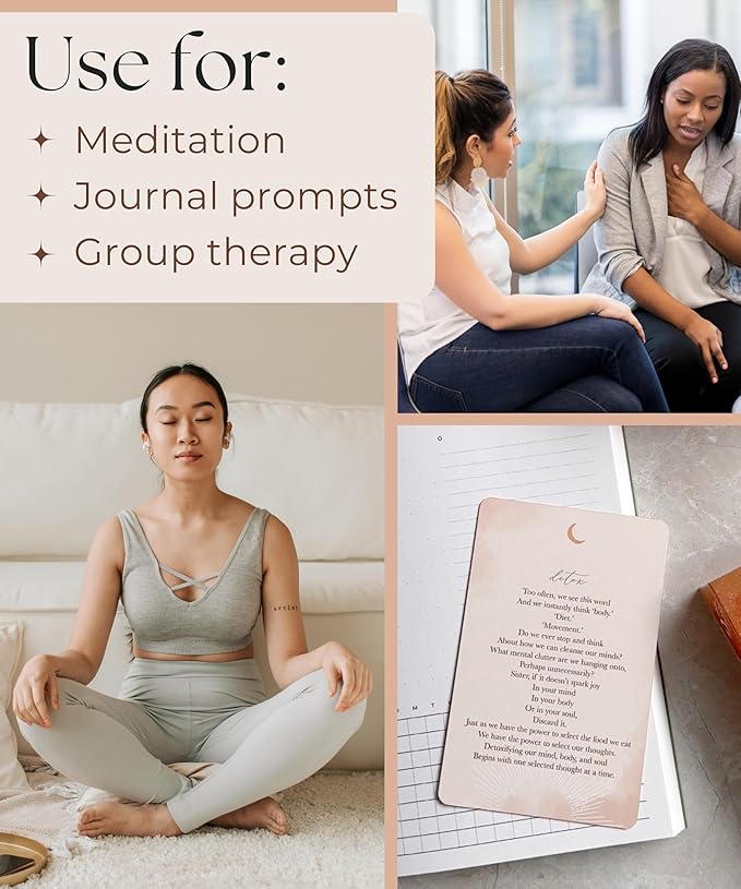 THE MINDFUL COLLECTIVE Positive Affirmation Cards for Women - 36 Daily Affirmations for Women. Motivational Mindfulness Cards, Inspirational Self Care Spiritual Gifts for Astrology, Zodiac