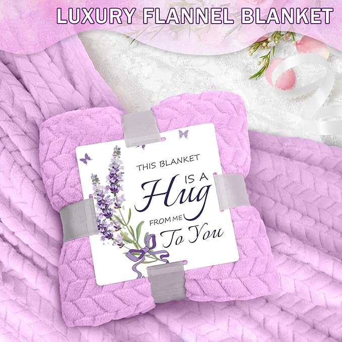 Birthday Gifts for Women Friendship Self Care Package Gifts for Women Get Well Soon Gift Baskets Relaxing Blanket Gifts Box for Sister Mom Wife Friend Her Fantasy Box (Purple)