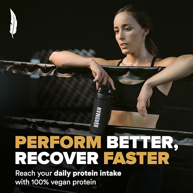 BIRDMAN Falcon Performance Vegan Protein Powder, 31g Protein, 5g Creatine, 5g BCAA, Probiotics, Electrolytes, Pre Workout, Low Carb, Sugar Free & Dairy Free, Plant Based Vanilla Protein -19 Servings