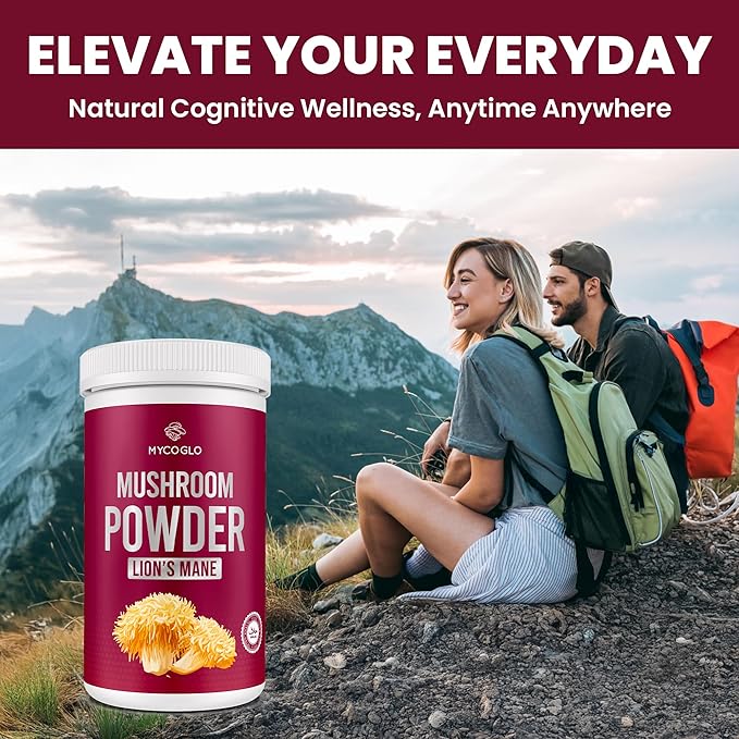 Organic Lions Mane Mushroom Powder – 100% Pure Plant-Based Superfood – Supports Focus, Clarity & Everyday Vitality – Rich in Natural Nutrients & Antioxidants – Perfect for Smoothies, Coffee & Tea