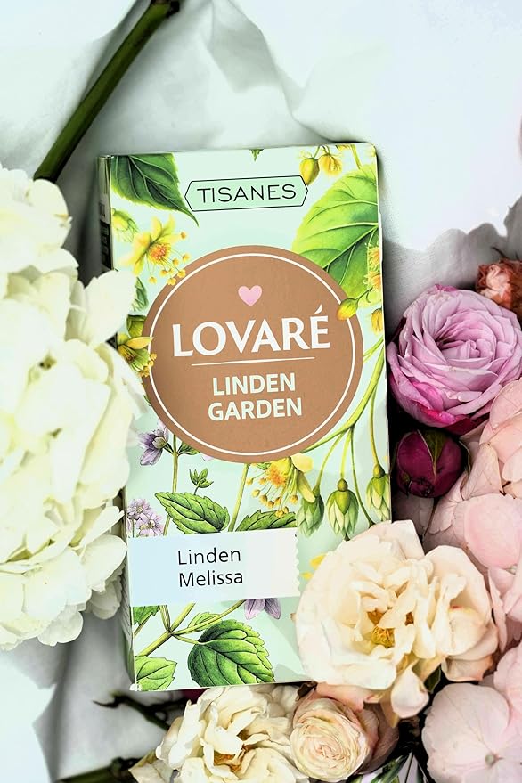 LOVARE Linden Garden Herbal Tea – Aromatic Blend with Linden, Fruits & Berries – Caffeine-Free, Light & Flavorful – 24 Tea Bags (1.5g Each) (LINDEN GARDEN)