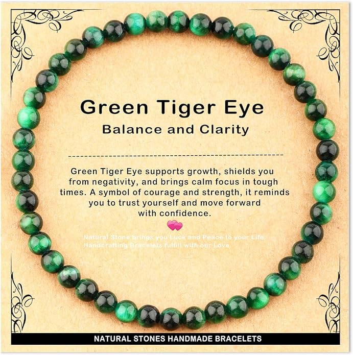 AD Beads 4mm6mm8mm10mm Handmade Bracelet - Natural Gemstone for Peace and Tranquility - Meditation, Yoga, Healing and Energy Gift for Unisex