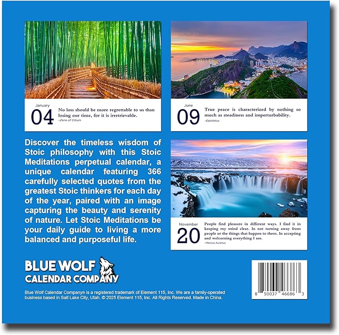 2025-2026 Stoic Meditations Perpetual Calendar: 366 Stoic Quotes for Reflection and Growth Daily Flip Calendar