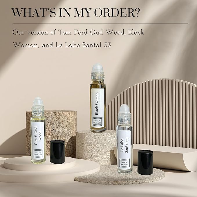 3 Pc Womens Gift Set, Fragrance Oil For Women, Roll On Body Oil, Perfume Samples, Fragrance Oil, Gift For Her, Perfume Oil Sampler, Gift Box (Woody)