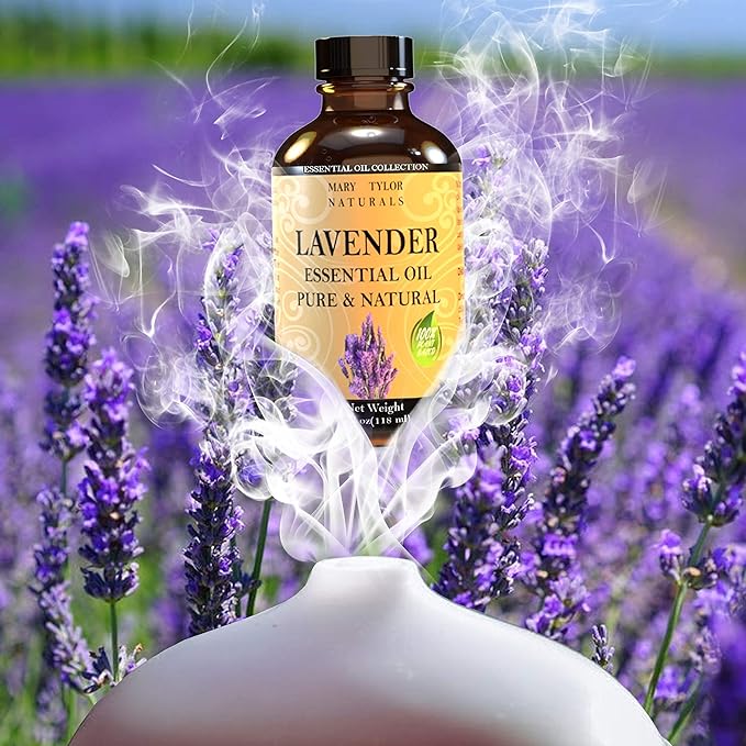 Lavender Essential Oil (4 oz) Premium Therapeutic Grade, 100% Pure and Natural, Perfect for Aromatherapy, Diffuser, DIY by Mary Tylor Naturals